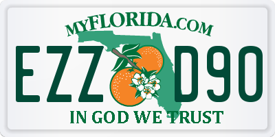 FL license plate EZZD90