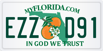 FL license plate EZZD91