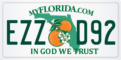 FL license plate EZZD92