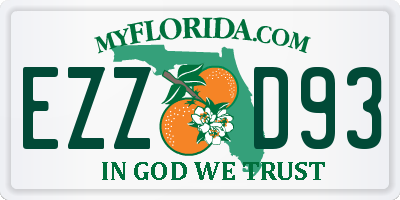 FL license plate EZZD93