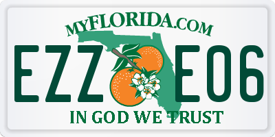 FL license plate EZZE06