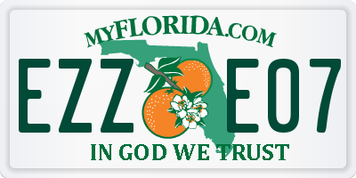 FL license plate EZZE07