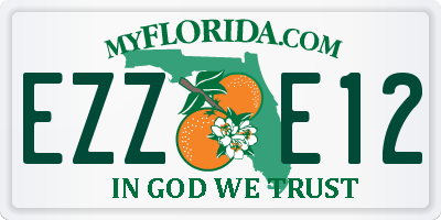 FL license plate EZZE12