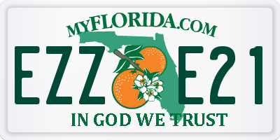 FL license plate EZZE21