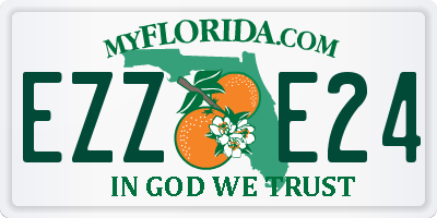 FL license plate EZZE24