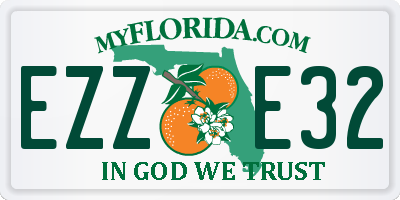 FL license plate EZZE32