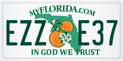 FL license plate EZZE37