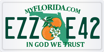 FL license plate EZZE42