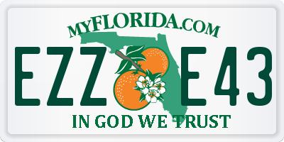 FL license plate EZZE43