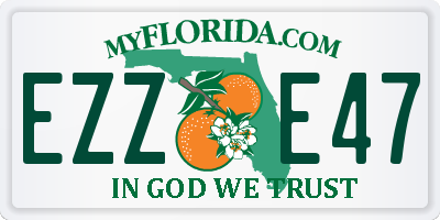 FL license plate EZZE47