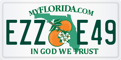 FL license plate EZZE49