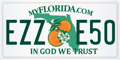 FL license plate EZZE50