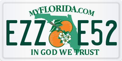 FL license plate EZZE52