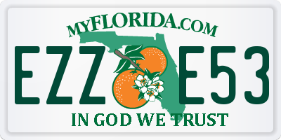 FL license plate EZZE53