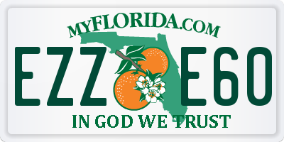 FL license plate EZZE60