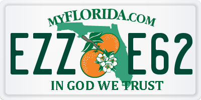 FL license plate EZZE62