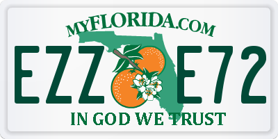 FL license plate EZZE72