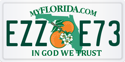 FL license plate EZZE73