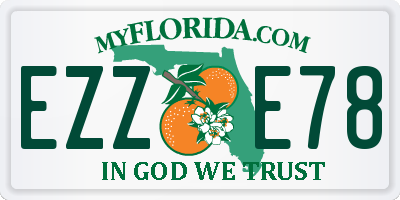 FL license plate EZZE78