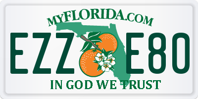 FL license plate EZZE80