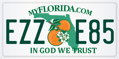 FL license plate EZZE85