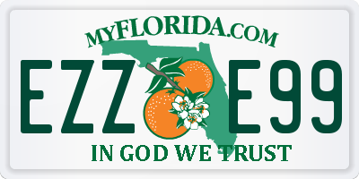 FL license plate EZZE99