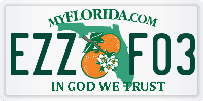 FL license plate EZZF03