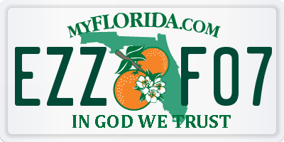 FL license plate EZZF07