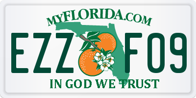 FL license plate EZZF09