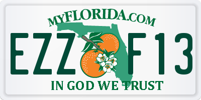 FL license plate EZZF13