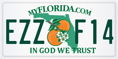 FL license plate EZZF14