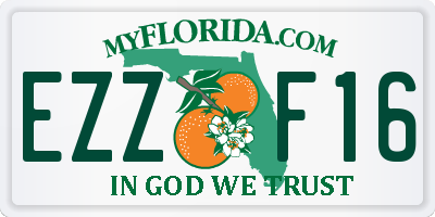 FL license plate EZZF16