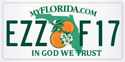 FL license plate EZZF17