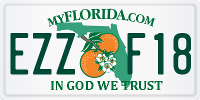 FL license plate EZZF18