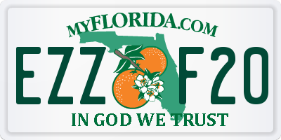 FL license plate EZZF20