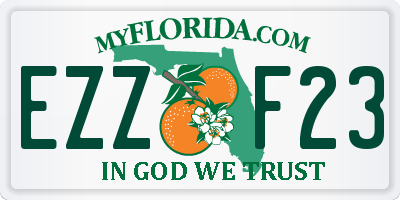 FL license plate EZZF23