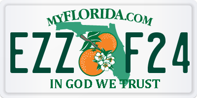 FL license plate EZZF24