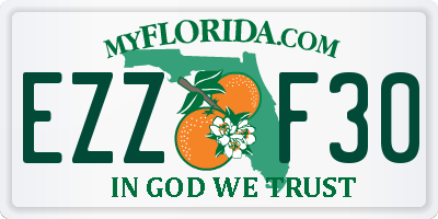 FL license plate EZZF30