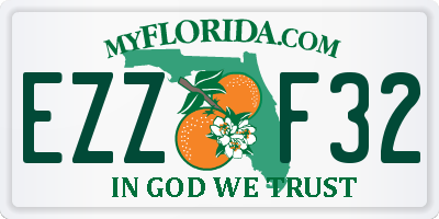 FL license plate EZZF32