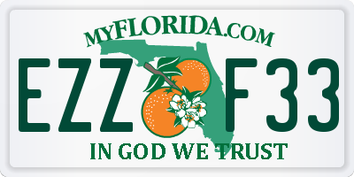 FL license plate EZZF33