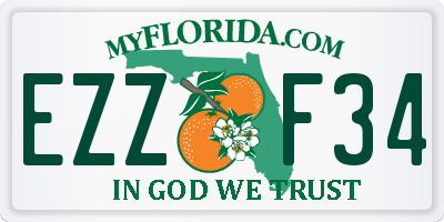 FL license plate EZZF34