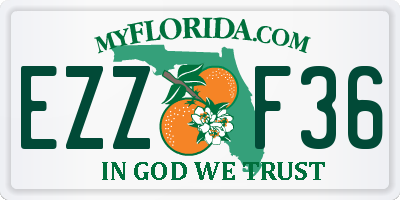 FL license plate EZZF36