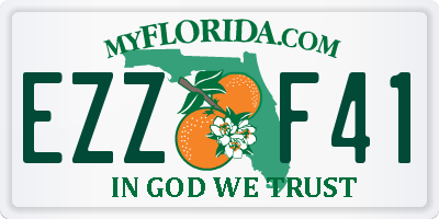 FL license plate EZZF41