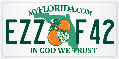 FL license plate EZZF42