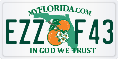 FL license plate EZZF43