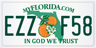 FL license plate EZZF58