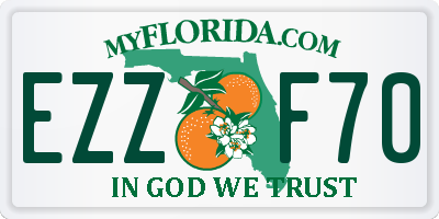 FL license plate EZZF70