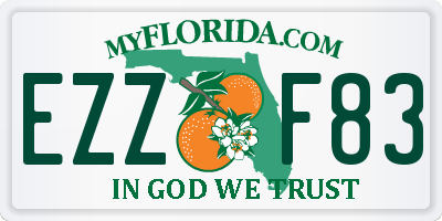 FL license plate EZZF83