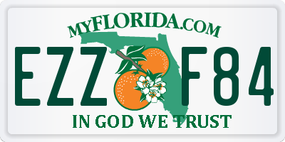 FL license plate EZZF84