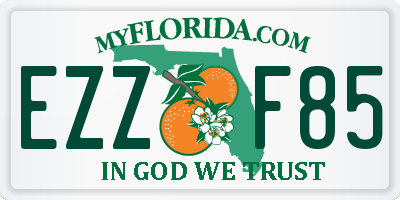 FL license plate EZZF85